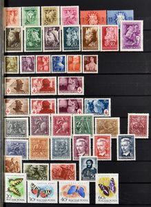 Hongarije en Rusland in 2 insteekboeken, meest postfris met o.a. Hongarije blokken Roosevelt ** (2 ex.), zm/m 