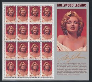 Marilyn Monroe, very nice collection of souvenir sheets and FDCs in ring binder, vf