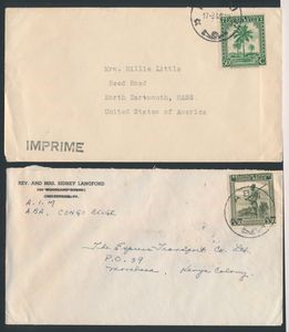 1945/1947, accumulation of 52 covers, all franked by Palms issue, nice frankings, sent by domestic mail, Belgium, Switzerland, England, USA, Kenya, vf/f/to be checked