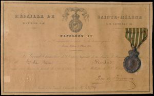 MEDAILLES :  Napoléon III met diploma
