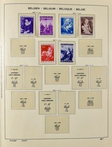 1940/2003 Verzameling in 2 Schaubek albums en 1 insteekboek w.o. 792/97 *, Atletiek **, Boudewijn bril 
