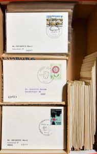Jaren '60-'70, diverse uitgiften met gelegenheidsstempels op omslagen, zm