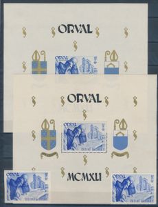 1941/1990 Varia samenstelling met grote Orval blokken + zegels uit blok, postzegelboekjes 1/15, ATM 7/56 en 80/81, zm 