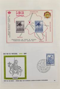 1958/1982 Verzameling FDC's, HK, enkele blokken in 2 Lindner albums, zm/m