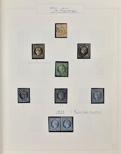1849/1992 Mooie goed gevulde verzameling in 3 albums met veel klassiek (o.a. stempels) met veel betere zegels, diverse coins datés, zm/m/ntz