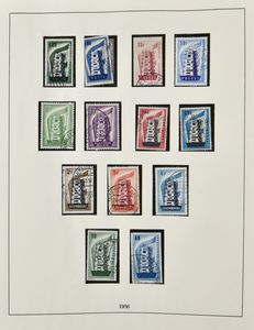 1956/1969 Restsammlung im Lindner-Album meist gestempelt (außer einige Kleinbogen **) mit Luxemburg 1956 und 1957, Liechtenstein 1960, einwandfrei