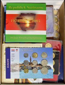 MUNTEN: Wereld diverse landen en thema's, w.o. jaarsets, los, ook euromunten, enz.