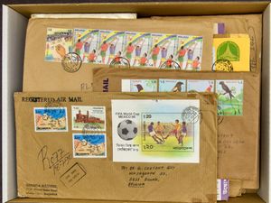 Predominantly 80s and 90s, accumulation with many front and back franked, 64 items, vf/f/to be checked