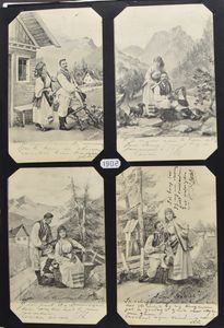Romantiek, 1900/1906, zeer mooie samenstelling paren, w.o. reeksen en gedeelte van reeksen (321 stuks)