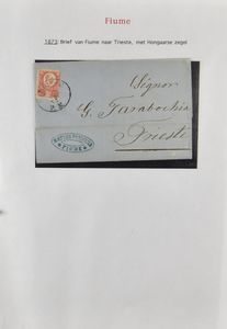 Fiume, 1919/1924, zeer mooie verzameling in ringband met betere zegels en groot aantal poststukken (vanaf 1873), zegels, o.a. Yv. n° 1/21 *, 57/68, 114/31, 147/58, strafport 1/12, Arbe et Veglia, slechts enkele zegels gestempeld, aantrekkelijk geheel, zm/m