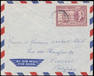1956, cover franked by 