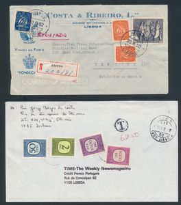 1894/1994, samenstelling van 50 poststukken (brieven, postkaarten en PWS), enkele beporte brieven, mooie frankeringen, zm/m/ntz
