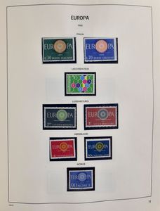1956/1982 Sammlung in Davo-Alben, darunter die guten Werte und Sätze (1956 Luxemburg nachgummiert) + Nachfolgesätze, einwandfrei/schön/zu kontrollieren