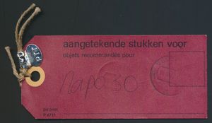 1987 Étiquette du poste de campagne : 