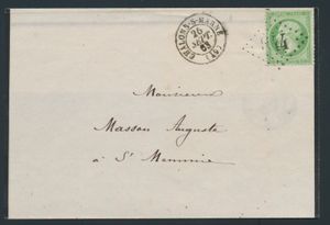 1863 N° 20 Napoléon dentelé 