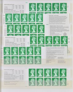 1937/2001 Grote voorraad in 5 insteekboeken, waarbij regionals, boekjes, Machins, nominaal, boekjes, zm