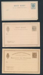 1870/1913, 14 verschillende ongebruikte briefkaarten, w.o. met betaald antwoord, zm/m