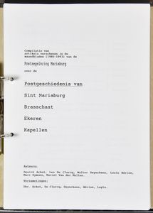 Postgeschiedenis van Sint-Mariaburg, Brasschaat, Ekeren, Kapellen (gekopieerde bladen!)