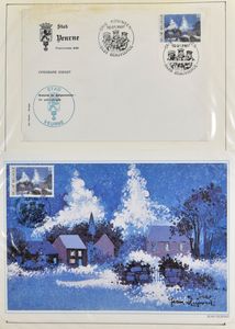 Verzameling HK, omslagen moderne periode, diverse onderwerpen o.a. Driekoningen, helikoptervluchten, Kerstmis, enz.,zm