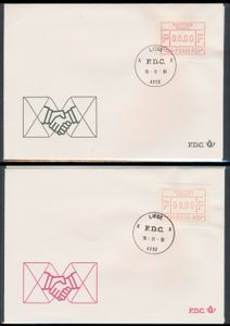 Verzameling ATM1/ATM56, 75 FDC's, zm