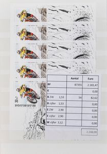 1963/2000 Voorraad voornamelijk nominaal (en wat 1920/1962) in 5 insteekboeken, inclusief blokken en boekjes, zm (Frankeerwaarde: €2.248)