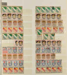 1945/1949 Stock in stockbook with many highly cancelled, vf. 