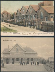 Moerbeke Waas, very nice lot, including sugar factory, railway station, shipyard, Lippens, etc. (11 items)