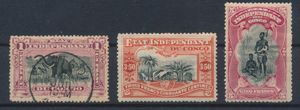 1886/1971 EIC - Congo Belge - Ruanda-Urundi - Katanga - Rep. Congo, collection in 1 old stockbook, mixed condition */cancelled, to be examined precisely for varieties, shades and cancellations, vf/f