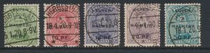 OC 55, OC 57 and OC 58 First-day cancellation 15.01.1920 (Herbestahl) and OC 56 and OC 59, third-day cancellation 18.01.1920 (Herbestahl), vf