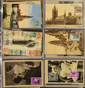 Samenstelling 405 FDC's, MK, omslagen, ZK, (1912/94) in 7 boeken, zm/m