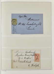 Tussen n° 17 en 46, mooi gevarieerde samenstelling met EC, DC en puntstempels, zowel binnen- en buitenland, 46 stuks
