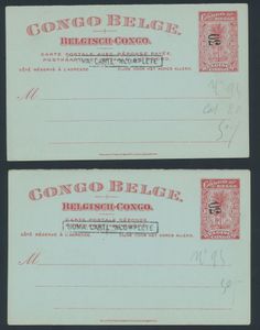 Stibbe nr 60 (1 demand card and 1 reply card), both with surcharge 