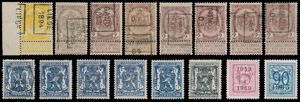 1894/1996 Verzameling handrol- en typostempels in 4 albums, postfris vanaf 1938, zm/m/ntz (Hoge cataloguswaarde)