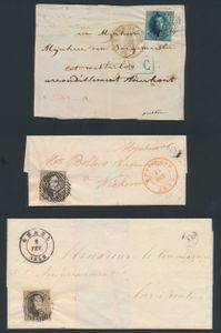 1851/1861 Verzameling medaillon brieven (83 stuks), met o.a. 