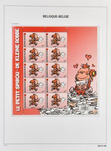 2014/2021 Verzameling velletjes van 5 of 10 in 2 albums, BE cijfer (272x), EUR cijfer (25x), wereld cijfer (50x), zm (Frankeerwaarde: €616)
