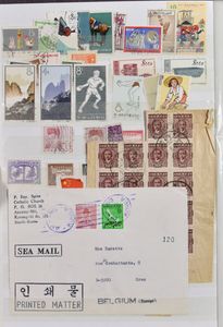 Samenstelling vele landen in 10 insteekboeken, w.o. USA, Commonwealth, Rusland, China, Franse gebieden, Hongarije, Zwitserland, Nederland, Spanje, België, Belgisch Congo, Duitsland, overwegend gest., zm/m/ntz