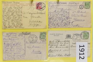 1901/1940 Doornik, postgeschiedenis, verzameling in 5 ringmappen, w.o. brieven, PWST, telegrammen, kranten, ZK, zm/m/ntz