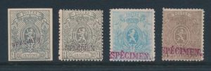 N° 22 + 23/25, met opdruk 