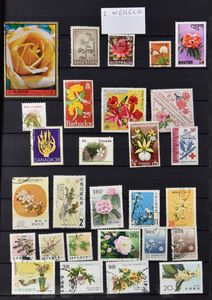 Flora, accumulation 920 stamps in stockbook, including many Japan, vf/f