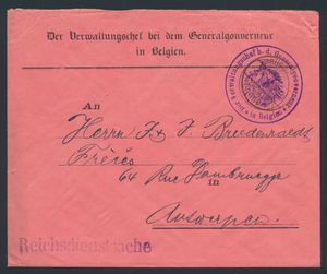 Document allemand, lettre de service avec cachet et entête 