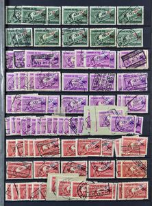 1938/1971 Samenstelling duizenden zegels diverse uitgiften voor de stempelzoeker, in 2 insteekboeken, zm/m