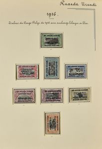 Ruanda-Urundi, 1916/1948, collection in old album, vf/f