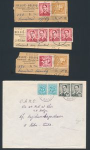 1955/1971 samenstelling van 21 leger brieven gefrankeerd merendeel met type Marchand Boudewijn zegels w.o. enkele met 