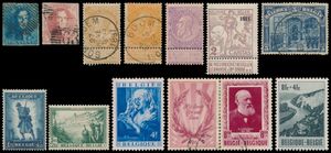 1849/1975 Verzameling in Prinet album, w.o. klassiek, stempels, reeksen, 5 franken gest., Helm gest./* (