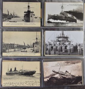 Scheepvaart, mooi assortiment, w.o. diverse Red Star Line, wat documenten, enz. (+/-180 stuks)