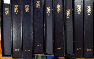 Davo, 9 stuks België, waarvan 6 LX, twee albums (I en III) met bladen, alle met cassette