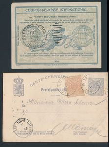Enkele honderden oude post(waarde)stukken, w.o. veel Groot-Brittannië, USA, pakketkaarten Italië, vele verstuurd naar Gent, zm/m/ntz