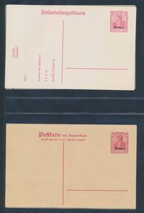 10 Entiers postaux non décrits, dont des cartes-réponses, des cartes postales et une 