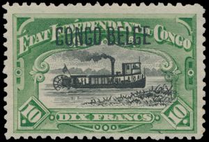 N° 40/49 with typo overprint 