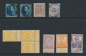 1849/1912 Restantverzameling tussen N° 1 en de emissie Pellens, zowel postfris, plakker als gestempelde zegels, kwaliteit na te zien, zm/m/ntz